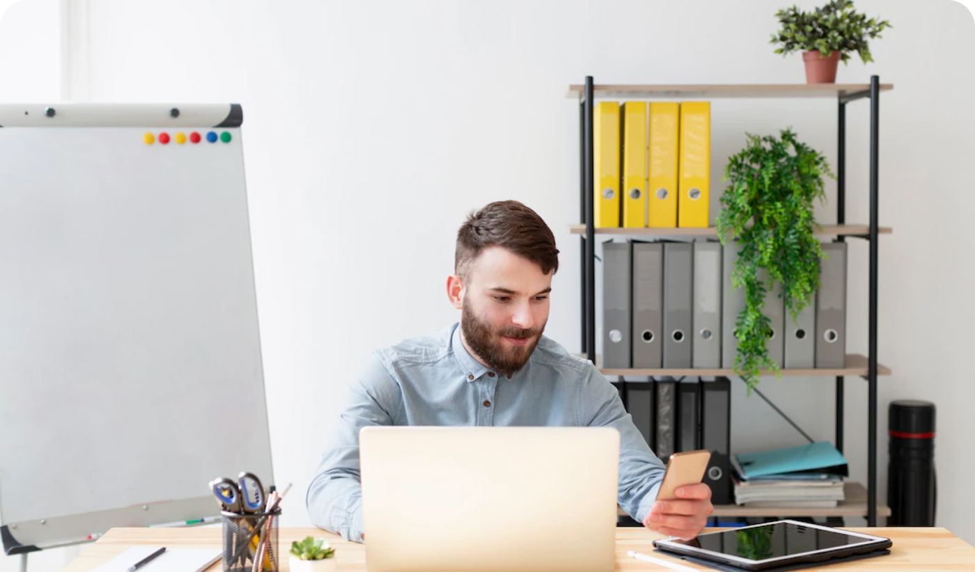 Content strategist mapping an SEO plan on a laptop