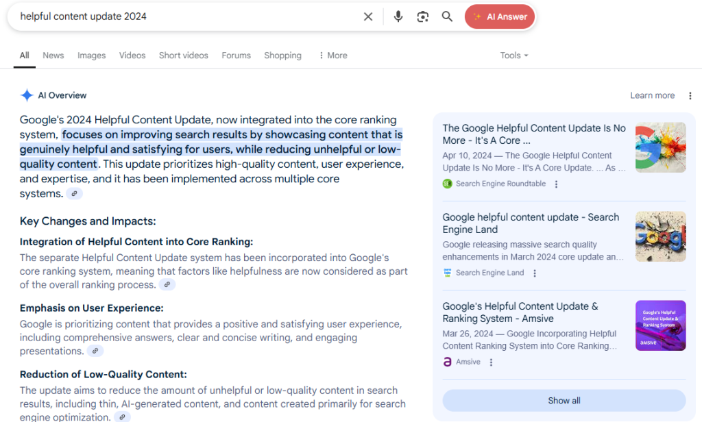 11. Amsive- helpful content update 20204- AIO paragraph