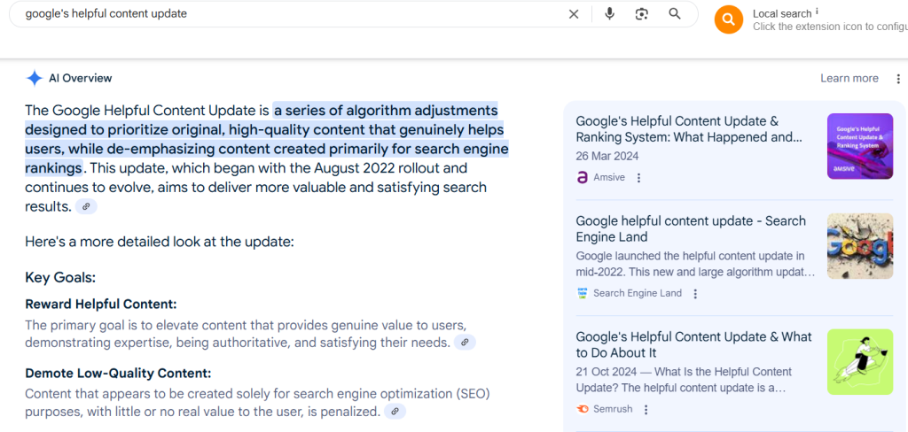 12. Amsive- Google's helpful content update- AIO definition